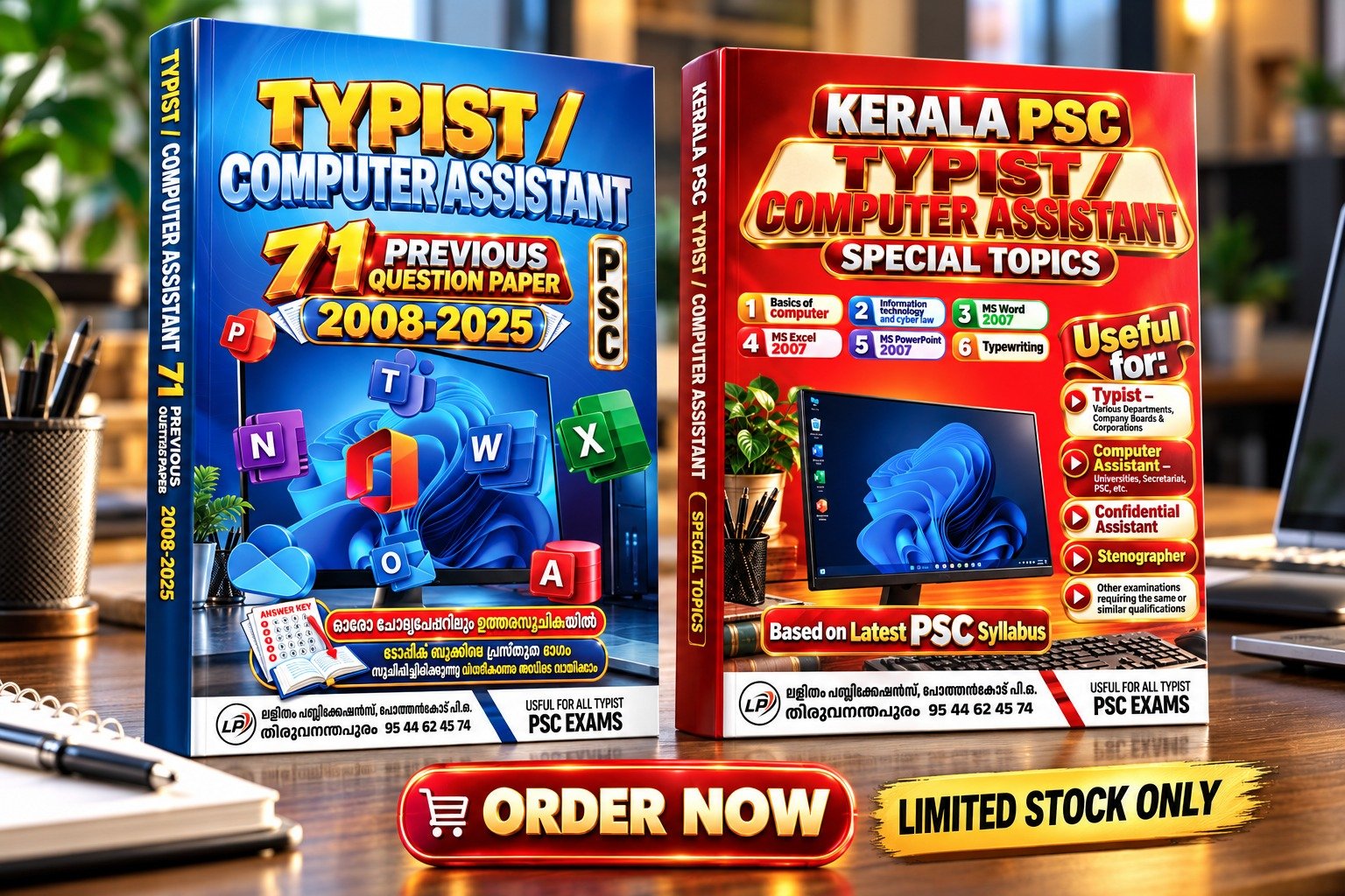Typist / Computer Assistant Previous Question Paper and Special Topic Rank File – Kerala PSC LD Typist 2026 – Lalitham Publications